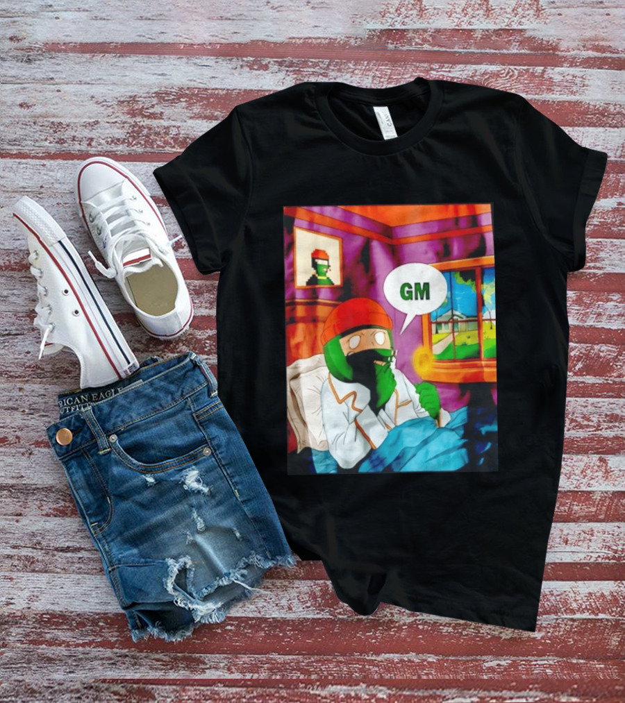 GM Crypto Morning Pepe Bitcoin Meme Blockchain T-Shirt