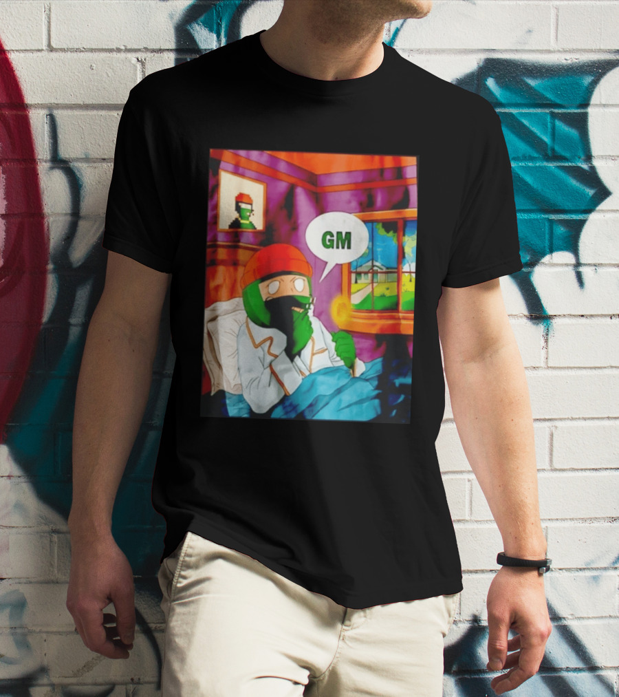 GM Crypto Morning Pepe Bitcoin Meme Blockchain T-Shirt