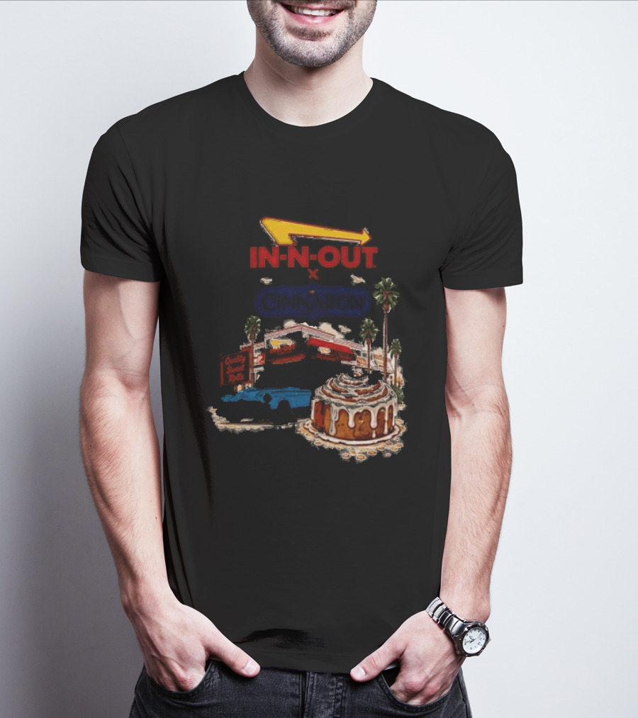 IN N OUT Cinnabon Sweet Stops Better Together Vintage Vibes T-Shirt
