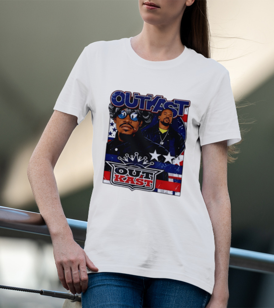 Outkast Legendary Duo Music Icon Stars And Stripes T-Shirt