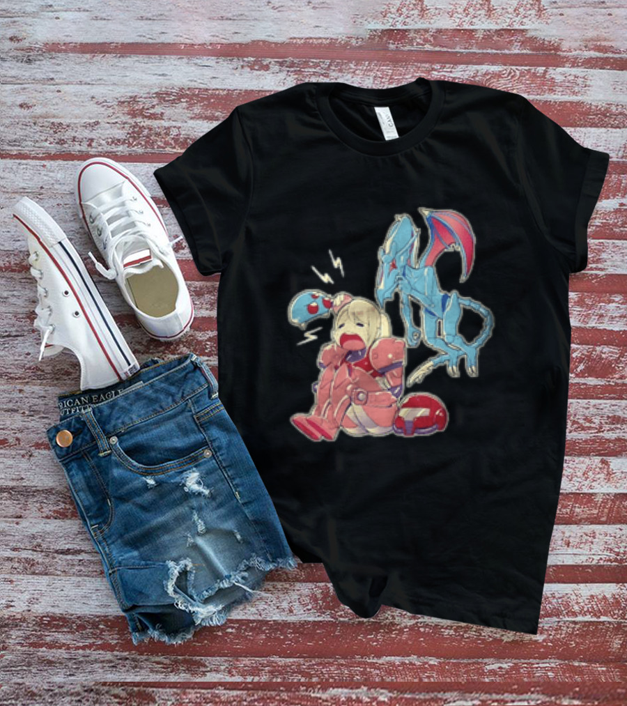 Samus Aran Metroid Bonk Cute Ridley And Chibi T-Shirt