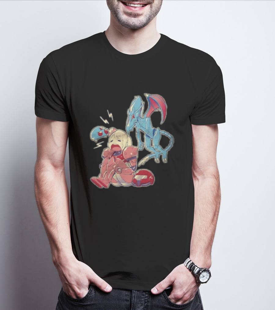 Samus Aran Metroid Bonk Cute Ridley And Chibi T-Shirt
