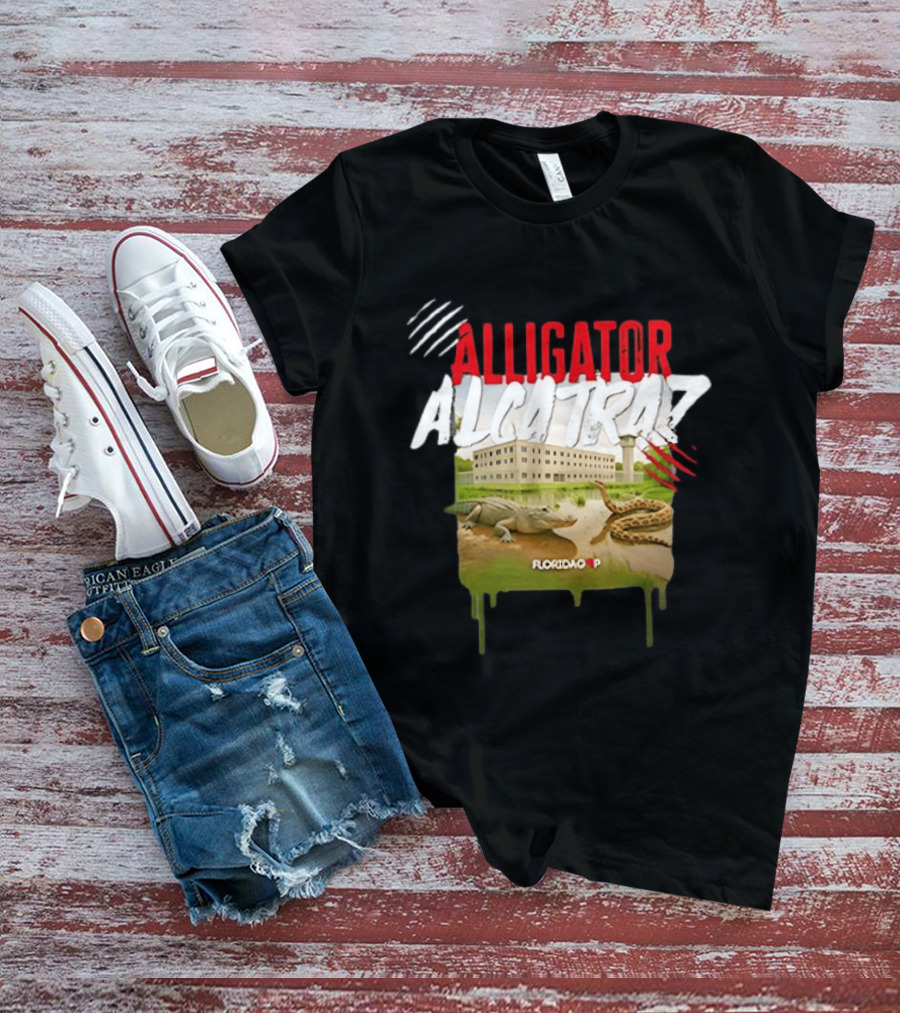 Alligator Alcatraz Florida Wildlife Scene T-Shirt