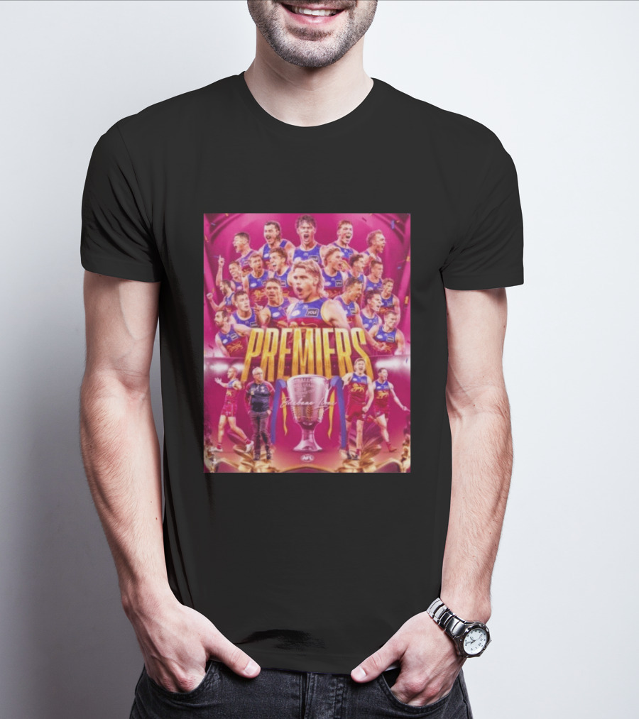 Brisbane Lions AFL 2026 Premiers Premiership Cup Celebration T-Shirt