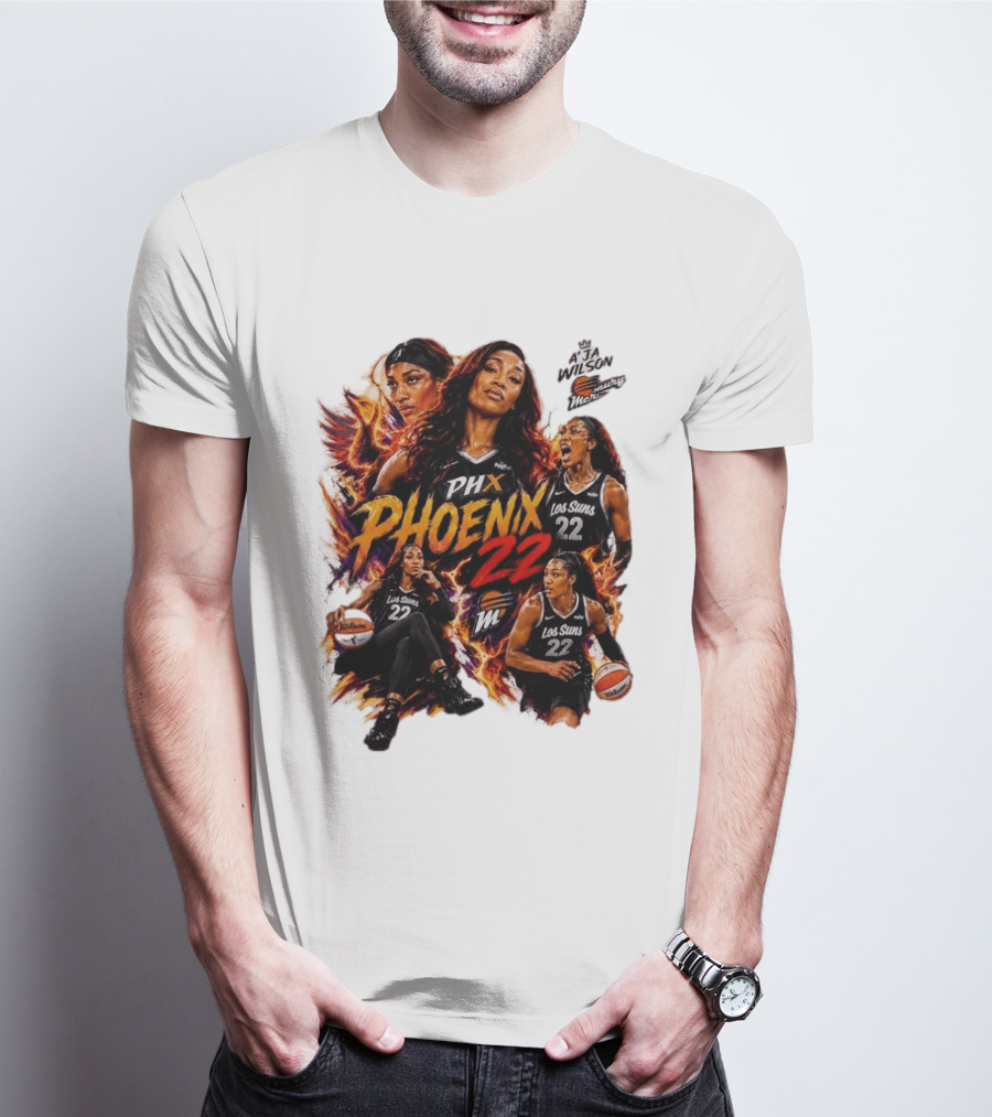 A'ja Wilson PHX Mercury Phoenix Los Suns 22 Basketball T-Shirt