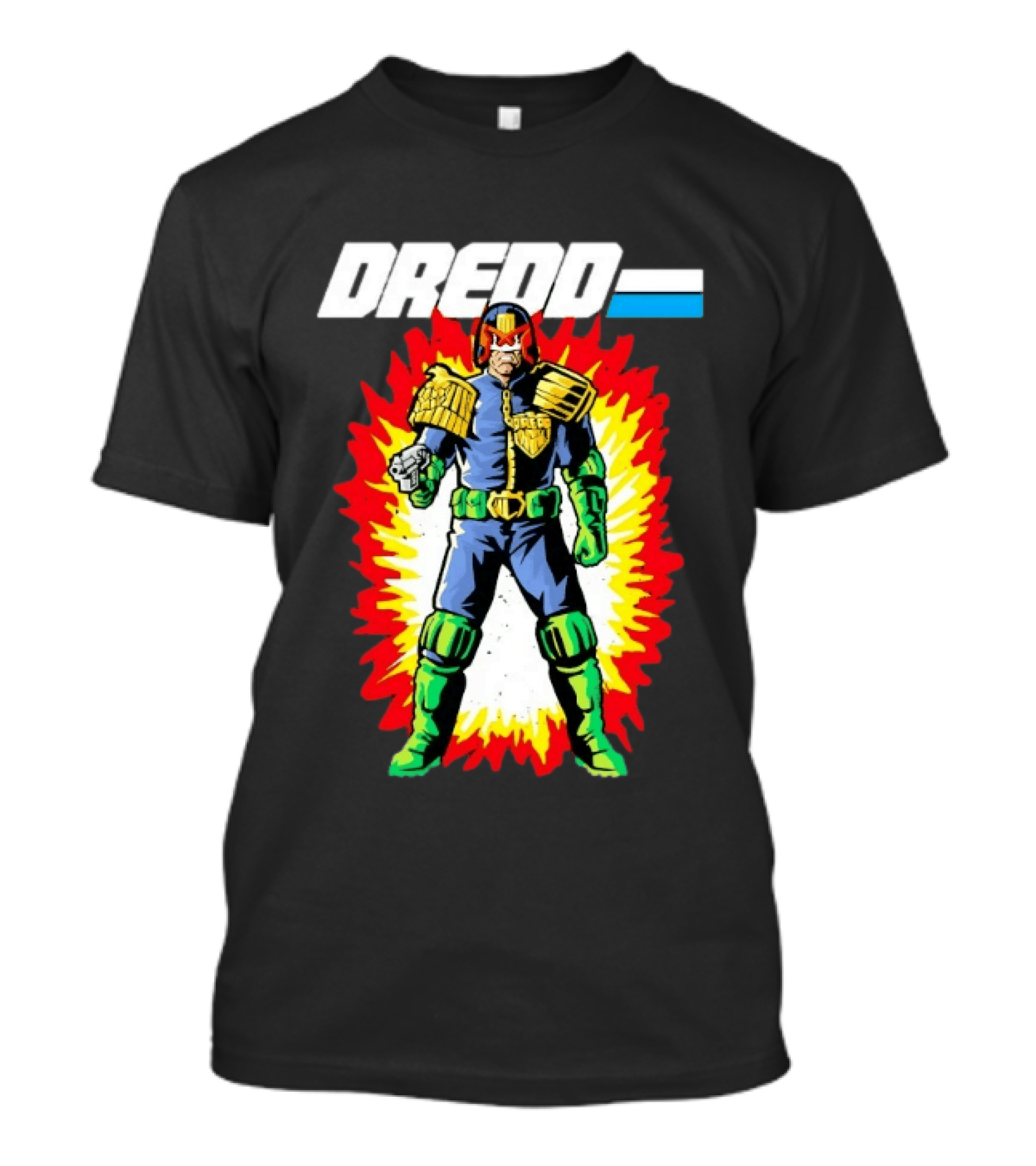 Judge Dredd 2000 AD Comic Sci Fi Hero Burst T-Shirt
