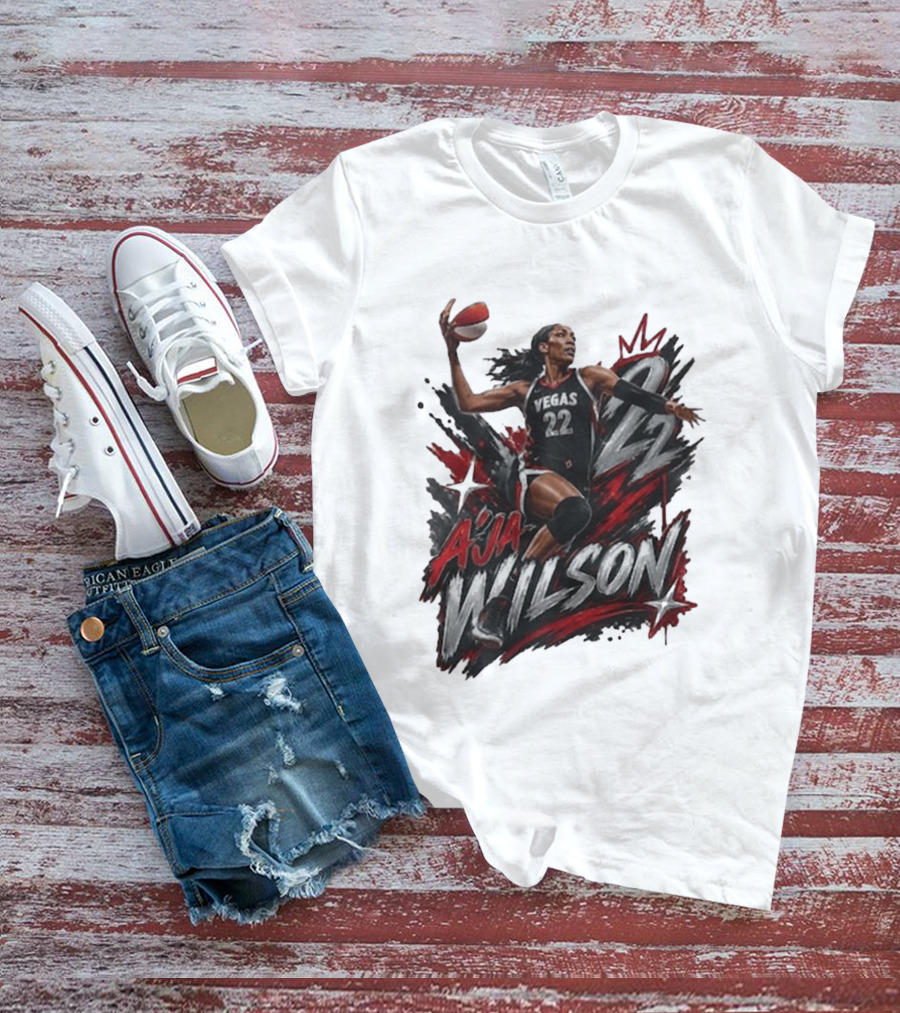 A'ja Wilson Vegas 22 Basketball Star T-Shirt