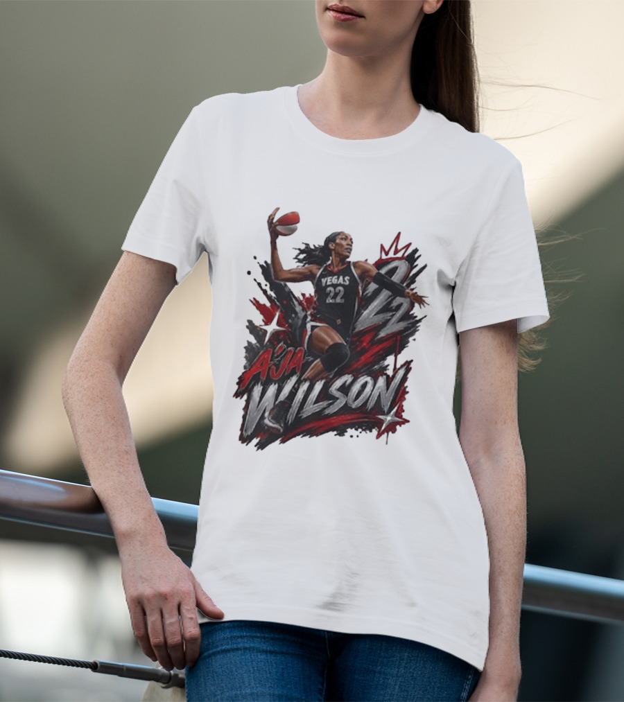 A'ja Wilson Vegas 22 Basketball Star T-Shirt