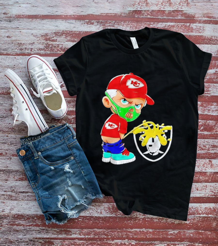Kansas City Chiefs Fan Cartoon Rivalry With Las Vegas Raiders T-Shirt