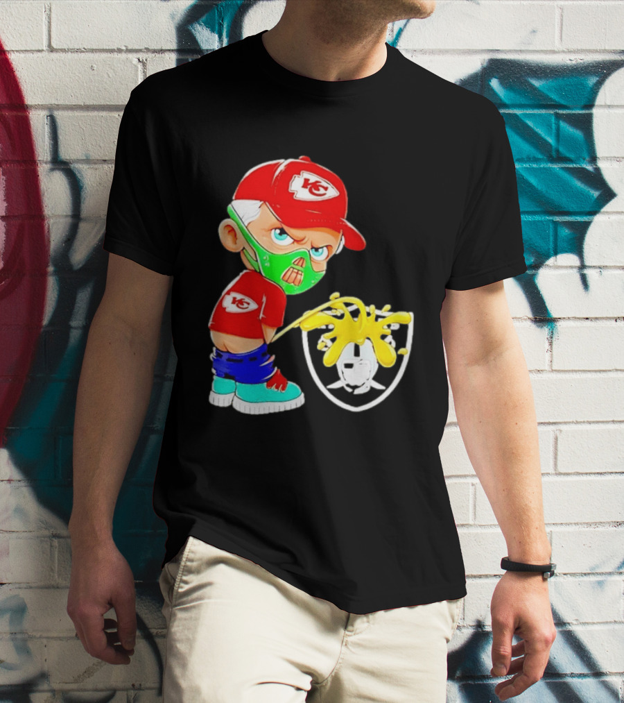 Kansas City Chiefs Fan Cartoon Rivalry With Las Vegas Raiders T-Shirt