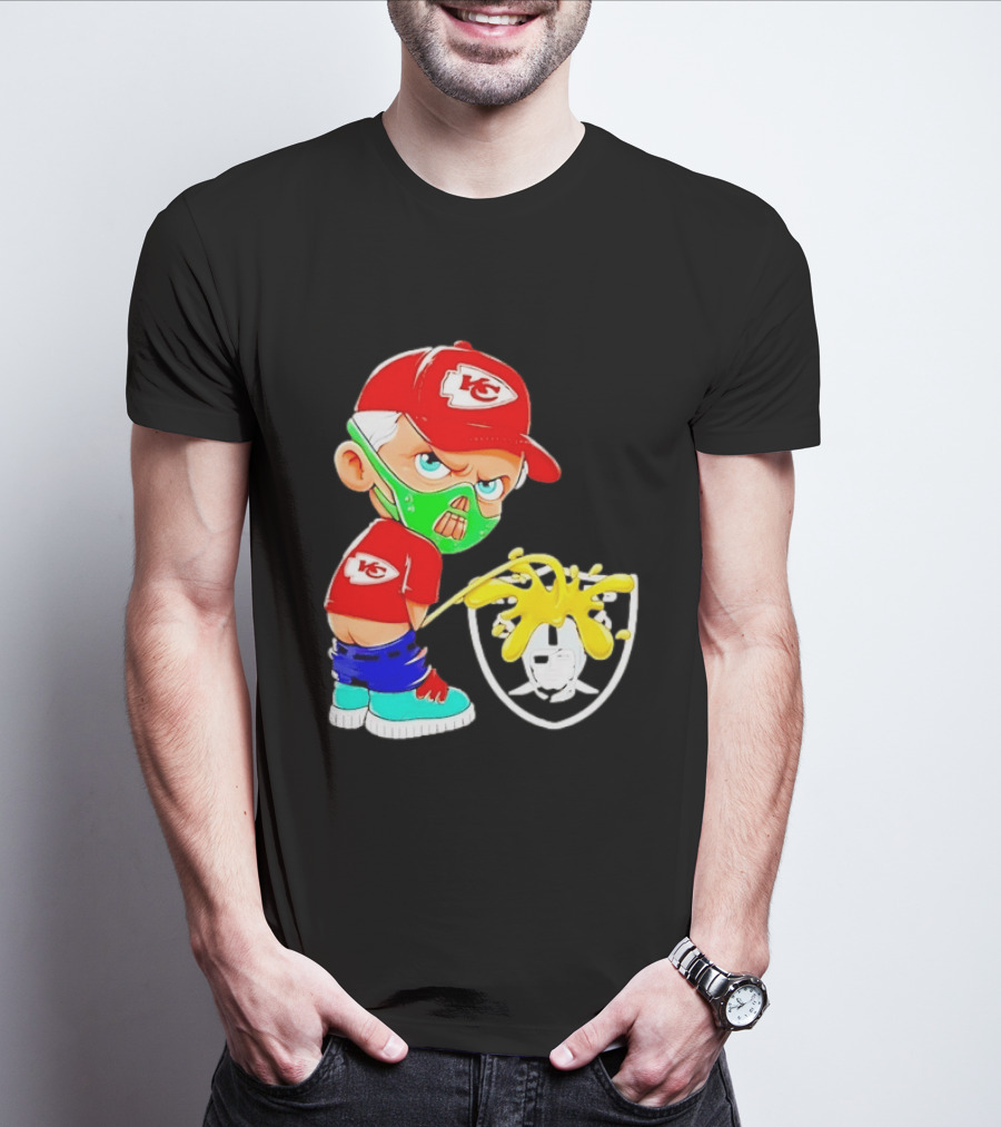 Kansas City Chiefs Fan Cartoon Rivalry With Las Vegas Raiders T-Shirt