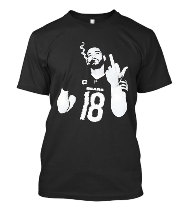 Chicago Bears 18 Player Cigar Beer Gesture Sports Fan T-Shirt
