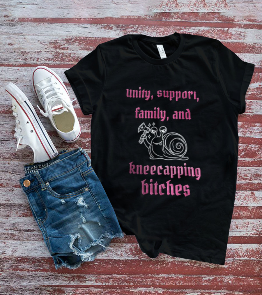 Unity Support Family And Kneecapping Bitches Snail T-Shirt