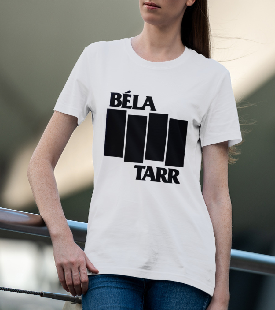 Béla Tarr Block Logo Homage Black Flag T-Shirt