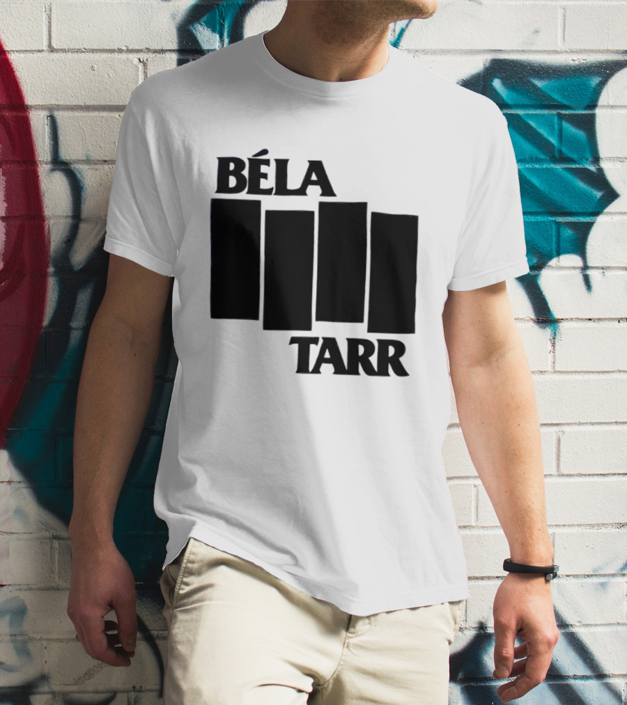 Béla Tarr Block Logo Homage Black Flag T-Shirt