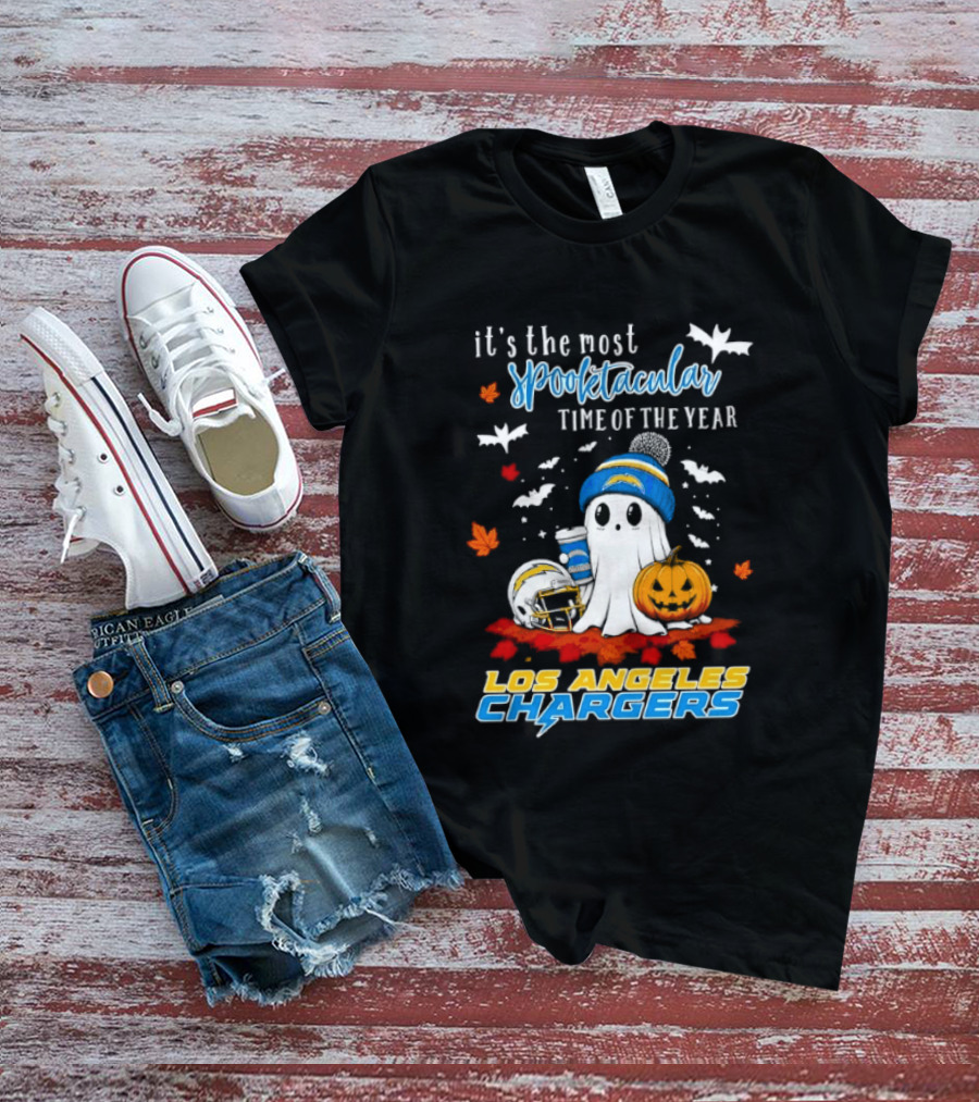 Los Angeles Chargers Most Spooktacular Time Ghost Halloween Football T-Shirt