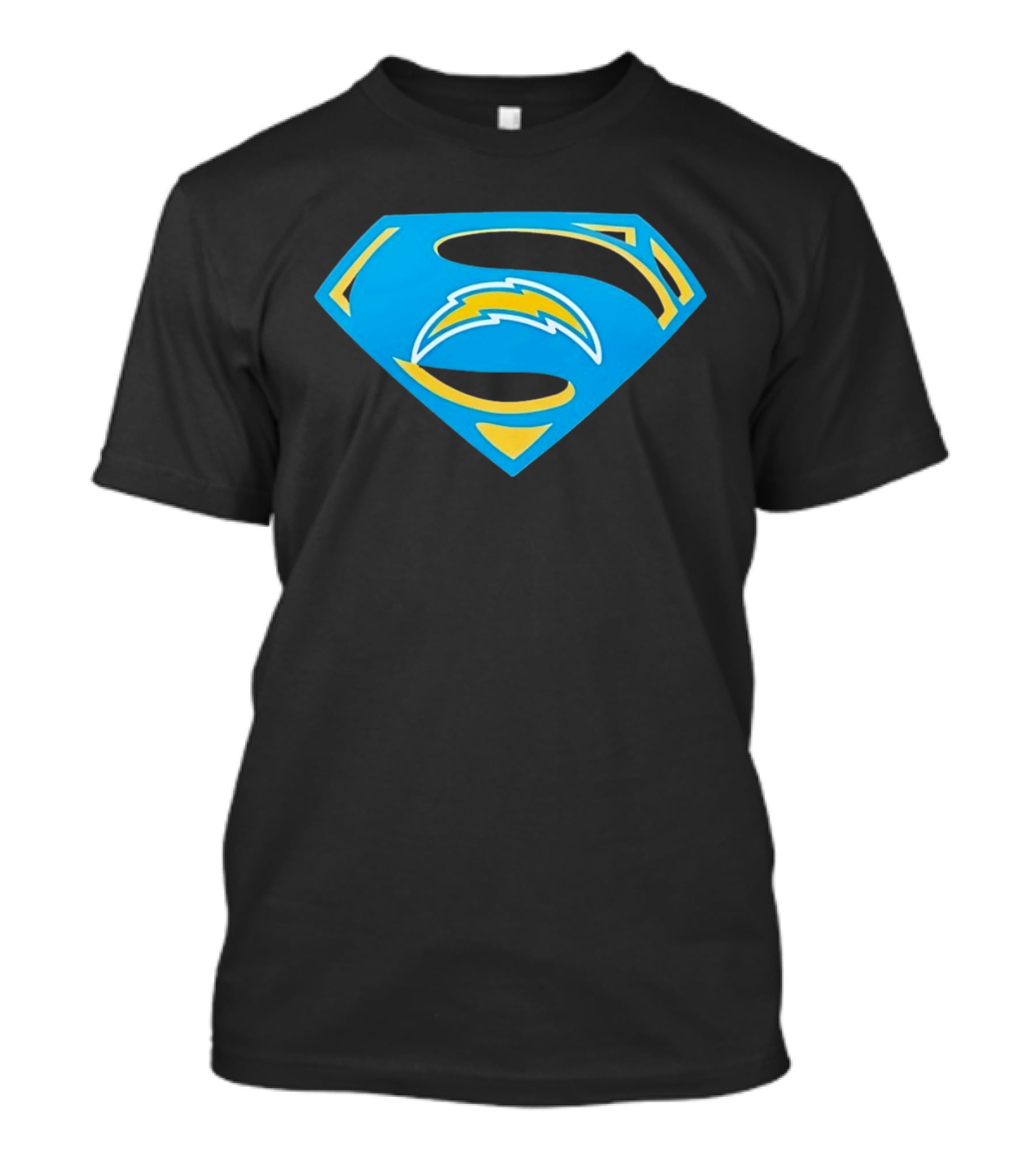 Los Angeles Chargers Superman Logo NFL Football Fan Gear T-Shirt