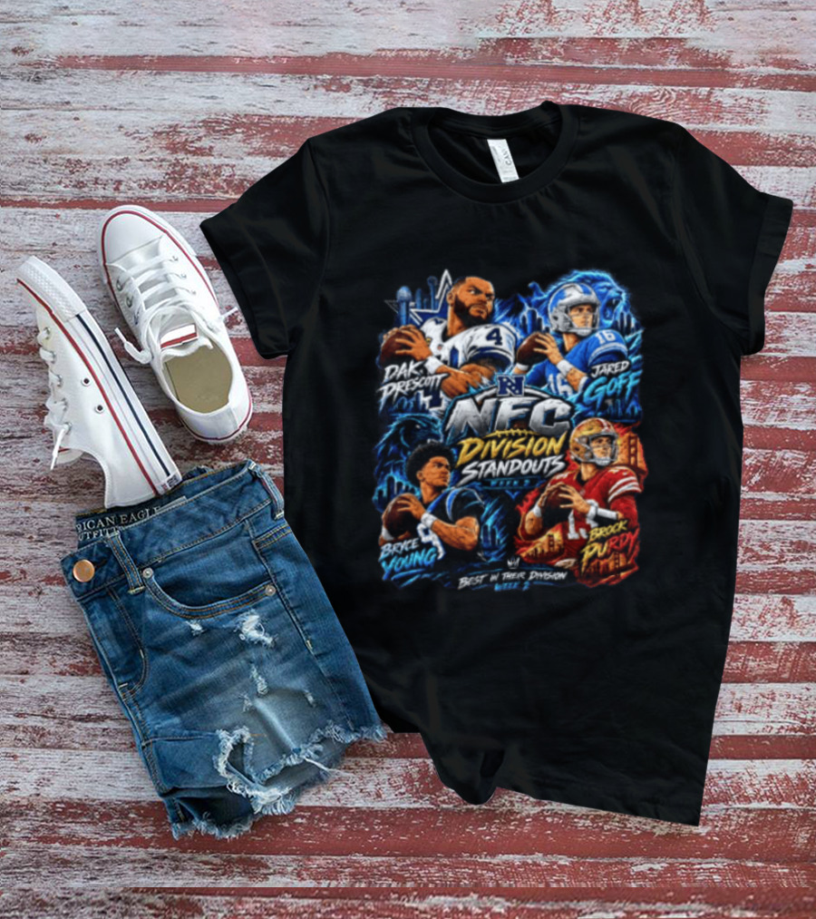 Dak Prescott Jared Goff Bryce Young Brock Purdy NFC Division Standouts Best In Their Division T-Shirt