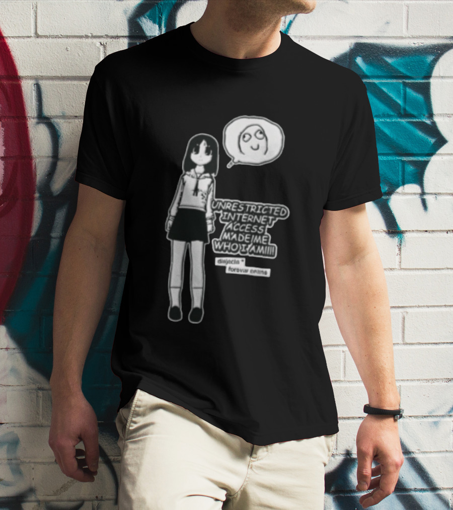 Lucky Star Kagami Hiiragi Unrestricted Internet Access Forever Anime Distincta T-Shirt