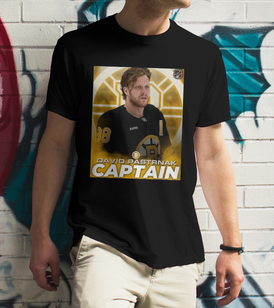 David Pastrnak Captain Boston Bruins NHL Hockey 88 T-Shirt