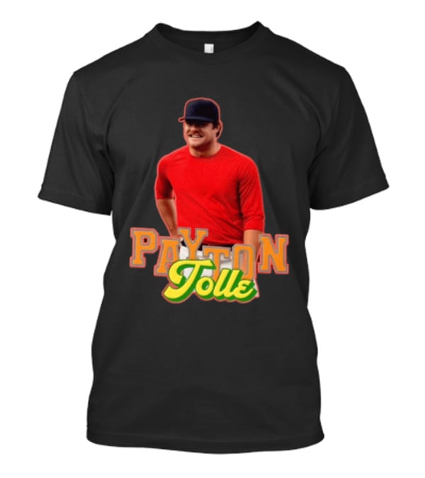 Payton Tolle Smiling Wearing Red With Baseball Cap T-Shirt