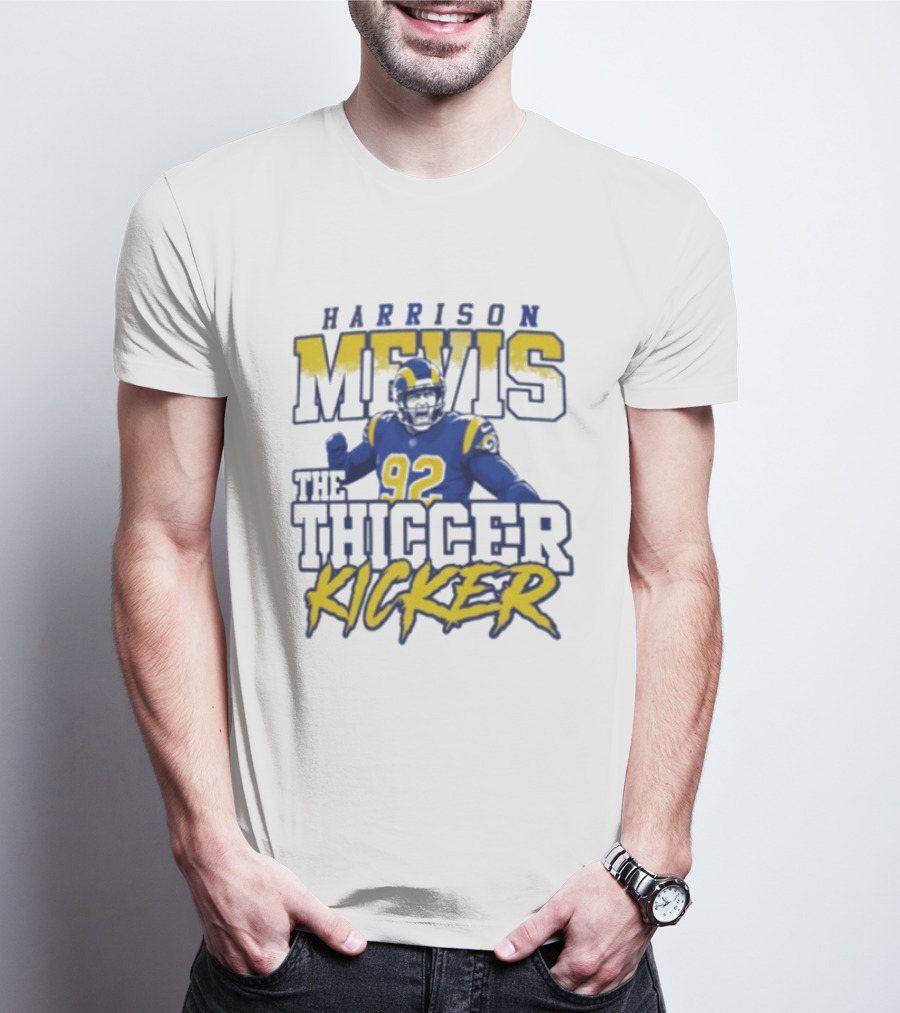 Harrison Mevis The Thiccer Kicker Rams #92 T-Shirt