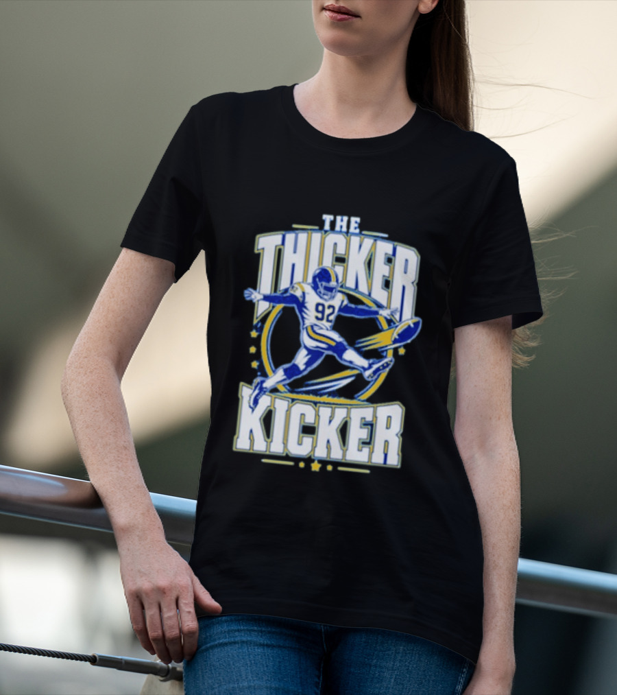 Harrison Mevis The Thiccer Kicker LA Rams #92 Football T-Shirt