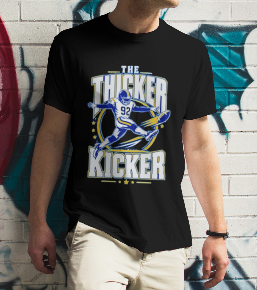 Harrison Mevis The Thiccer Kicker LA Rams #92 Football T-Shirt
