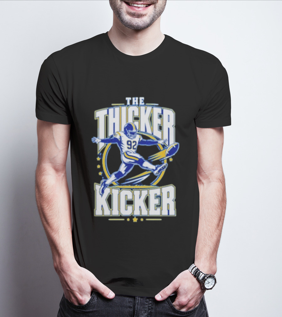 Harrison Mevis The Thiccer Kicker LA Rams #92 Football T-Shirt
