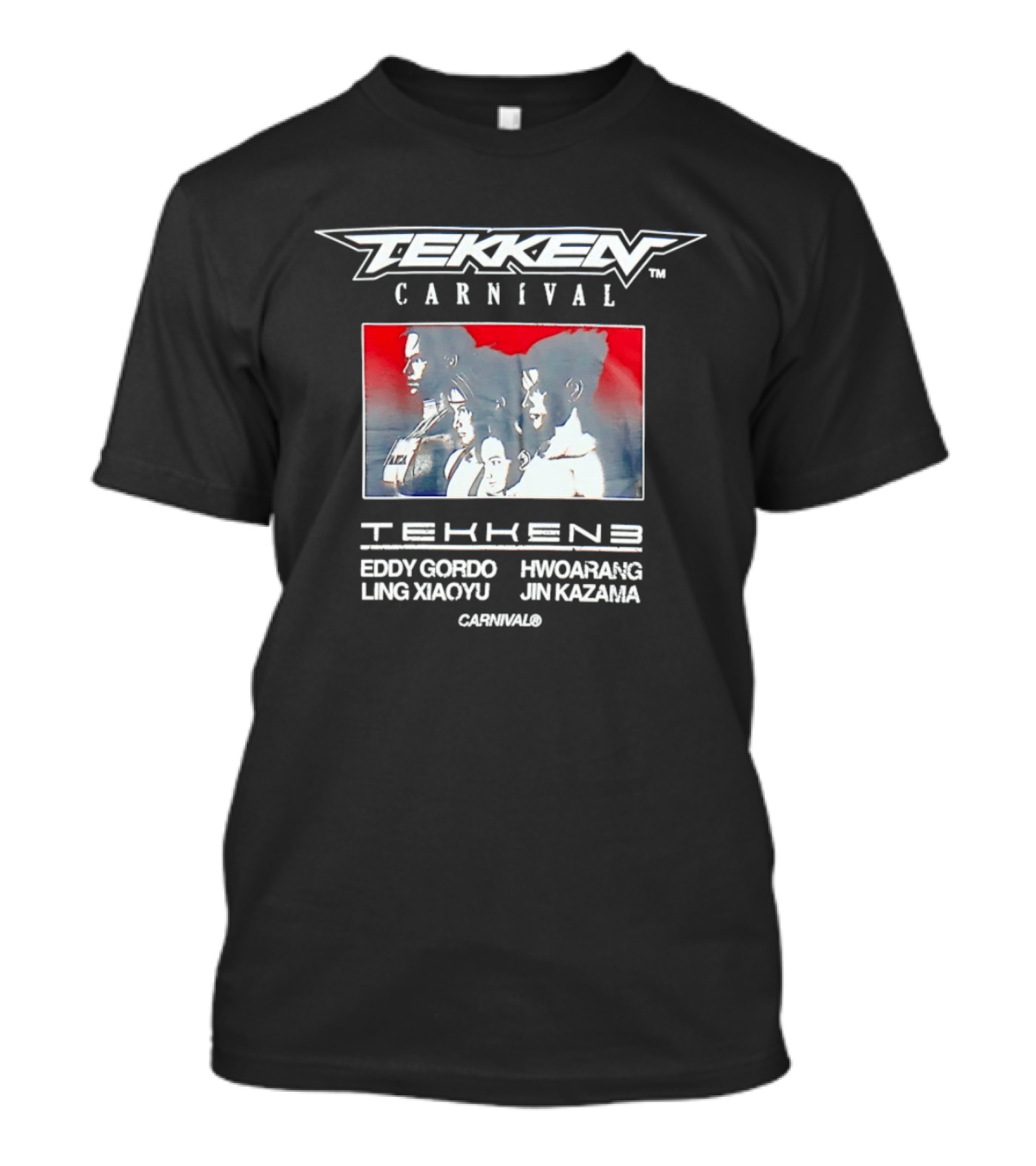 Tekken Carnival Featuring Eddy Gordo Hwoarang Ling Xiaoyu Jin Kazama T-Shirt