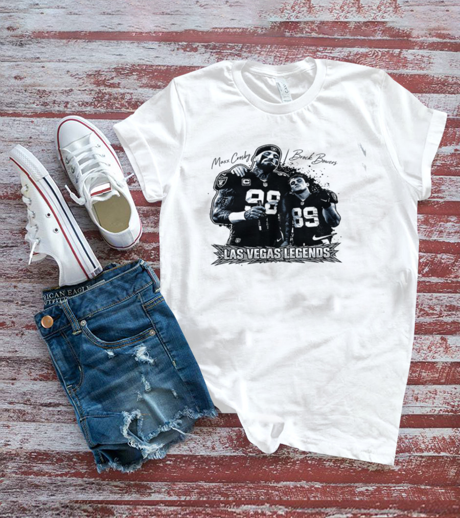 Maxx Crosby Brock Bowers 89 Las Vegas Legends 98 T-Shirt