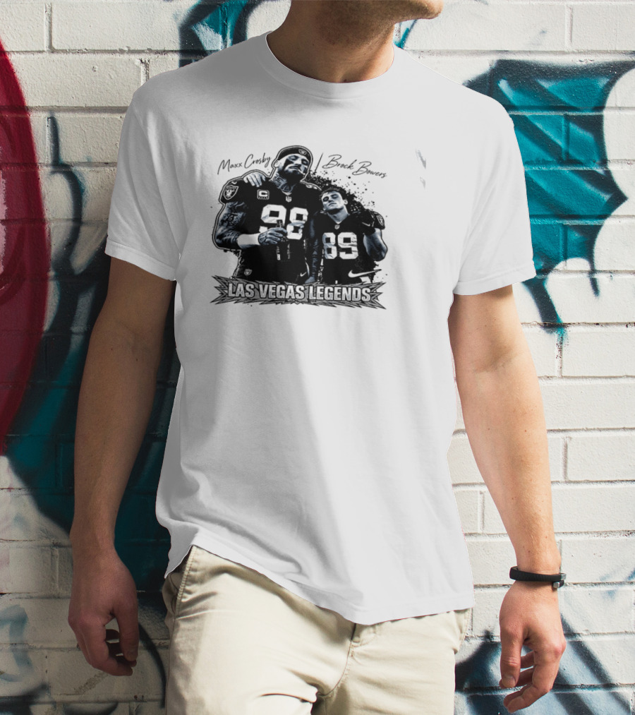 Maxx Crosby Brock Bowers 89 Las Vegas Legends 98 T-Shirt