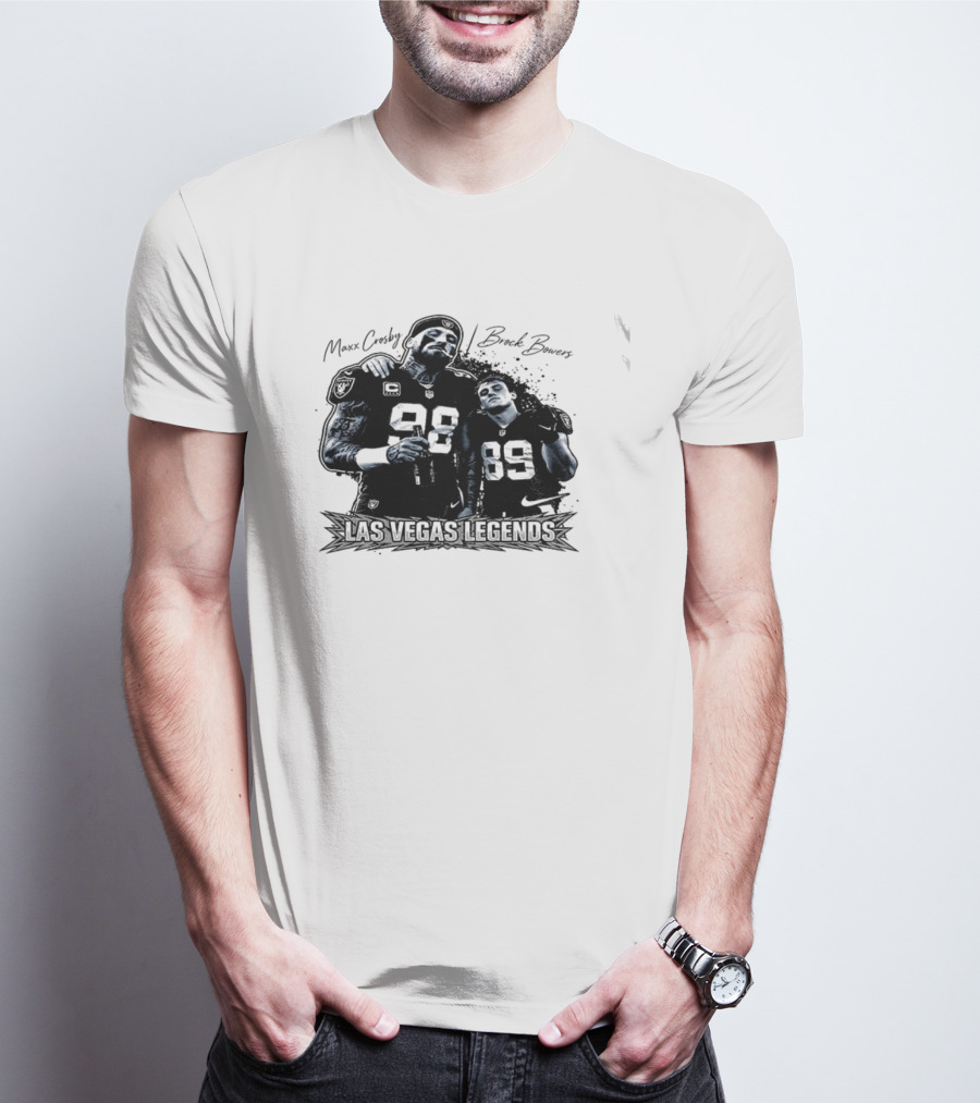 Maxx Crosby Brock Bowers 89 Las Vegas Legends 98 T-Shirt