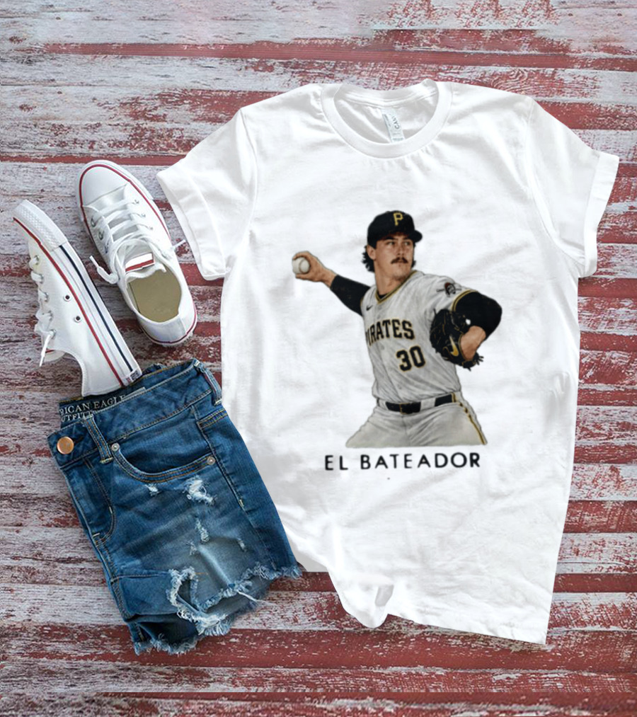 Pittsburgh Pirates Paul Skenes El Bateador Pitcher 30 MLB Baseball T-Shirt