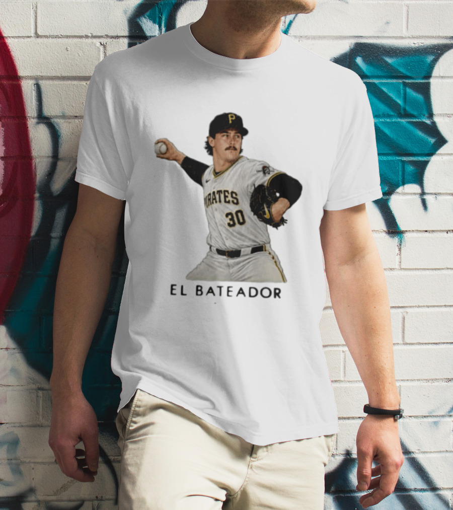 Pittsburgh Pirates Paul Skenes El Bateador Pitcher 30 MLB Baseball T-Shirt