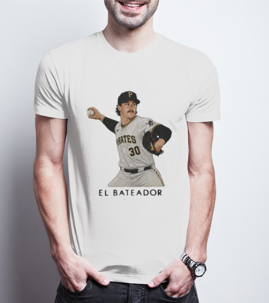 Pittsburgh Pirates Paul Skenes El Bateador Pitcher 30 MLB Baseball T-Shirt