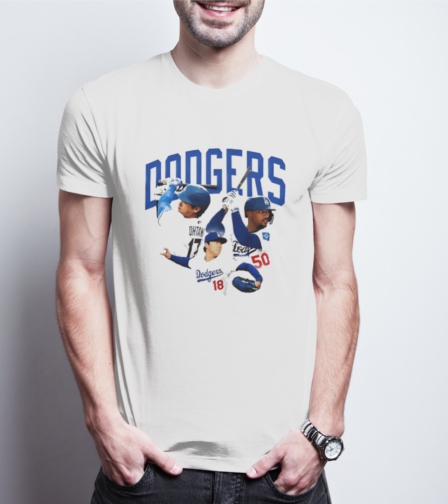 Los Angeles Dodgers Shohei Ohtani Mookie Betts Yoshinobu Yamamoto 17 18 50 T-Shirt