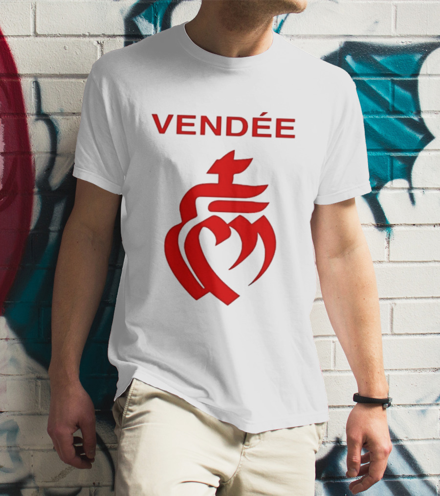 Vendée Sacred Heart Emblem France T-Shirt
