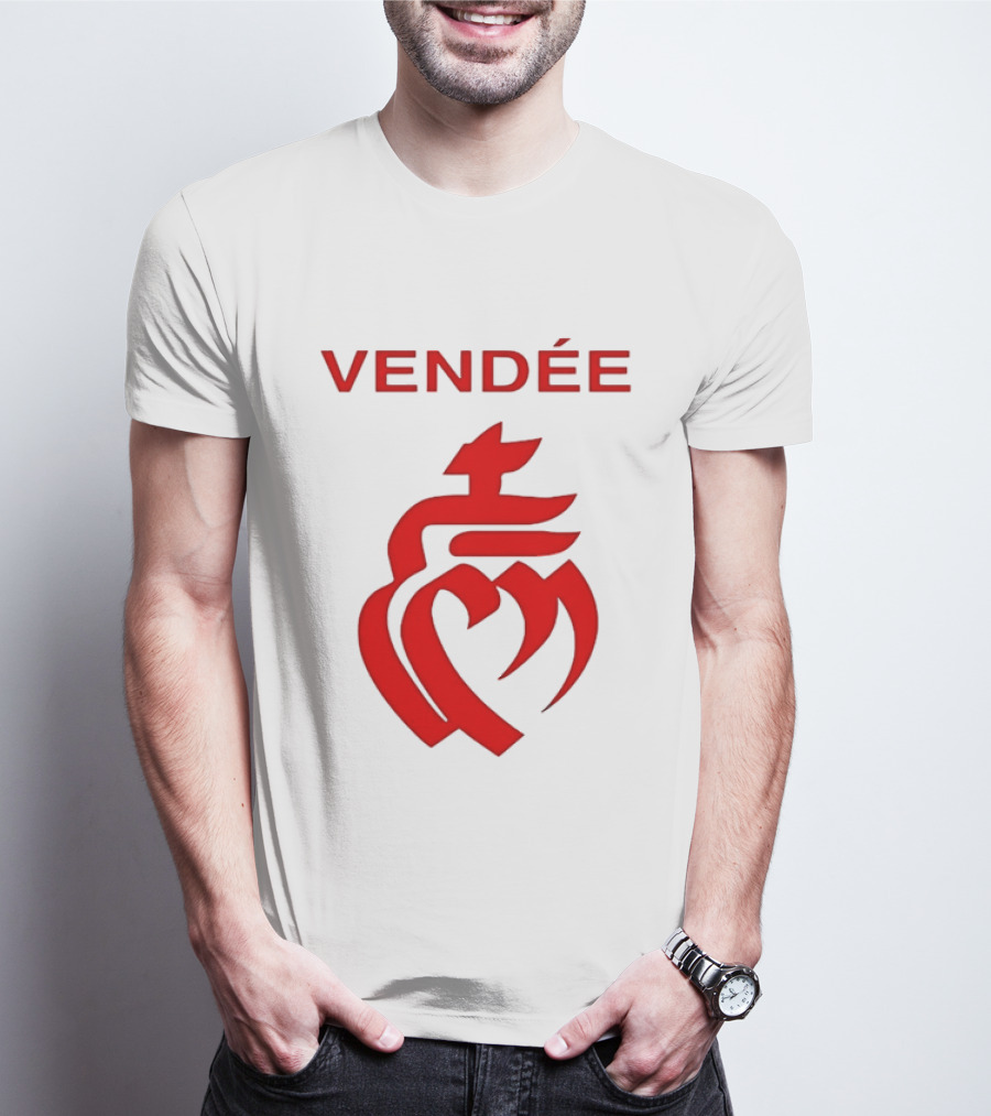 Vendée Sacred Heart Emblem France T-Shirt