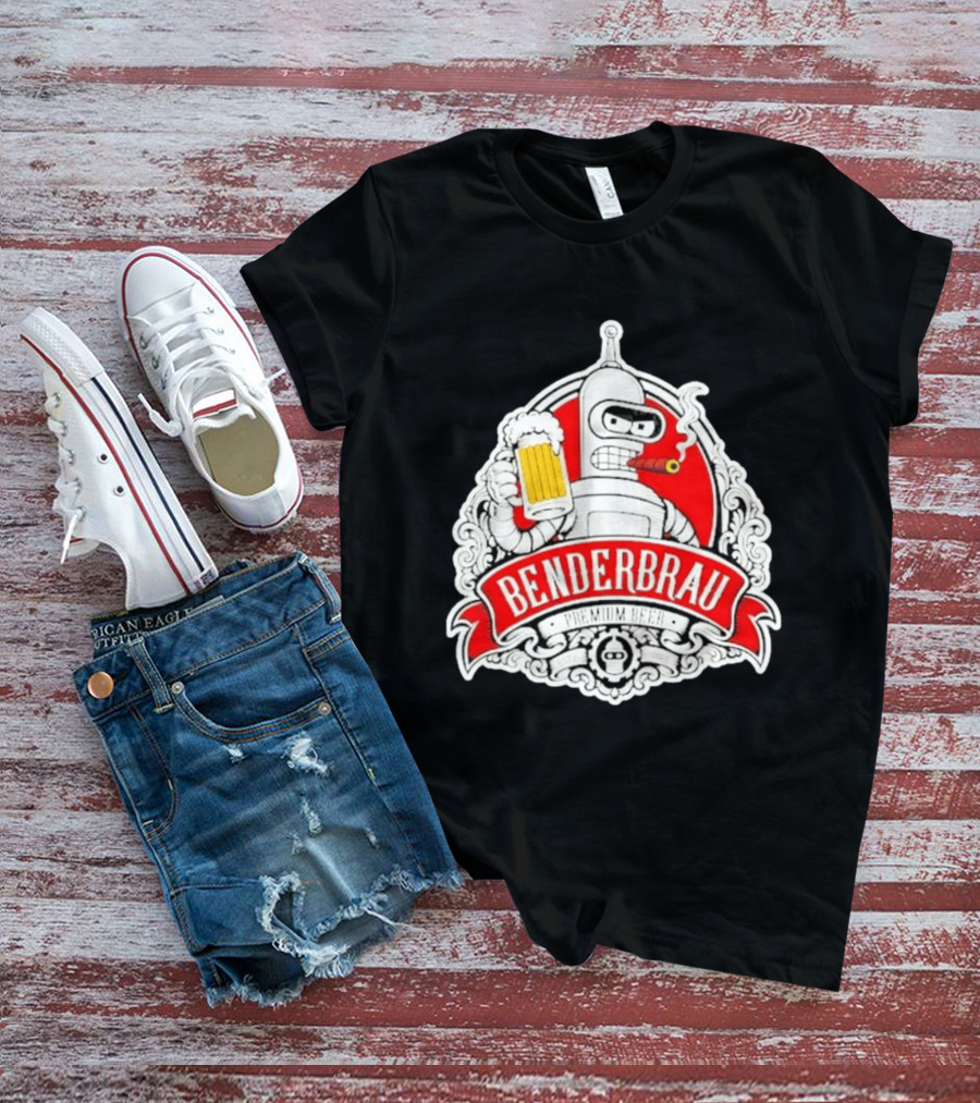 Benderbrau Premium Beer Futurama Bender T-Shirt