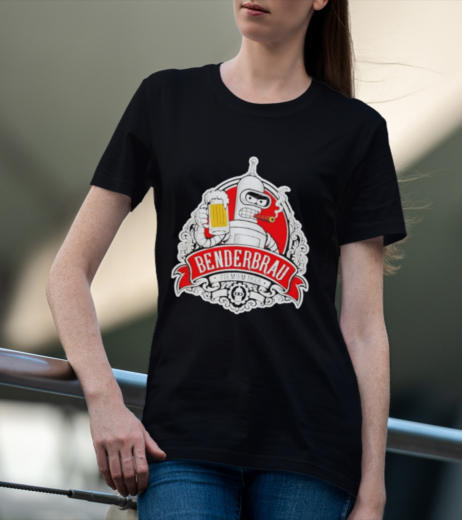 Benderbrau Premium Beer Futurama Bender T-Shirt