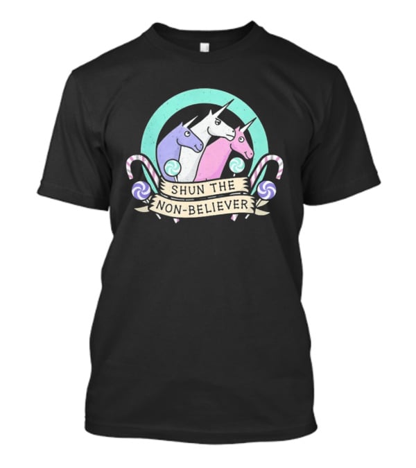 Unicorns Shun The Non Believer Pastel Candy T-Shirt