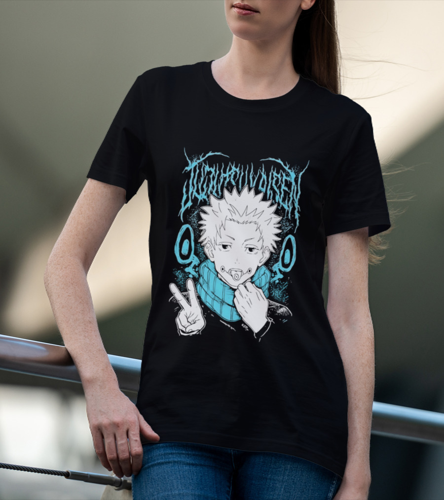 Jujutsu Kaisen Yuji Itadori Anime Manga Peace Sign T-Shirt