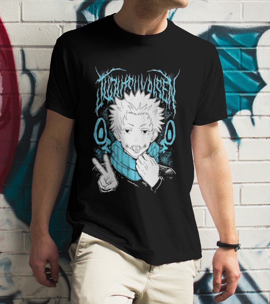 Jujutsu Kaisen Yuji Itadori Anime Manga Peace Sign T-Shirt