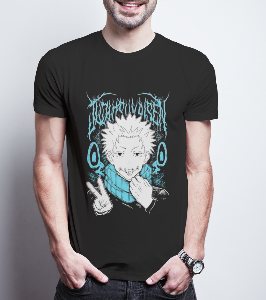 Jujutsu Kaisen Yuji Itadori Anime Manga Peace Sign T-Shirt
