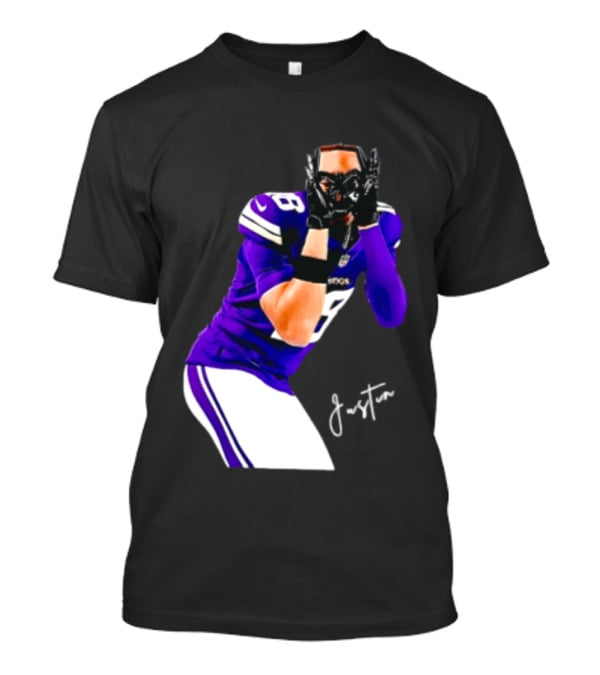 Justin Jefferson Signature Minnesota Vikings Football Player Pose T-Shirt
