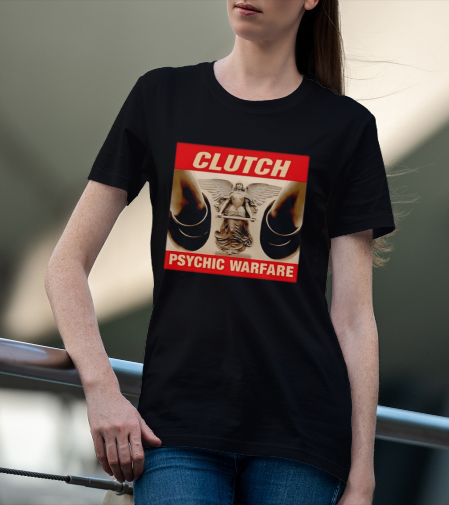Clutch Psychic Warfare Angel Hard Rock Music T-Shirt