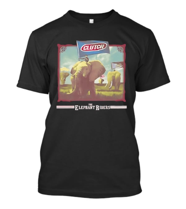 Clutch The Elephant Riders Alternative Metal Rock Music Elephant Banner T-Shirt