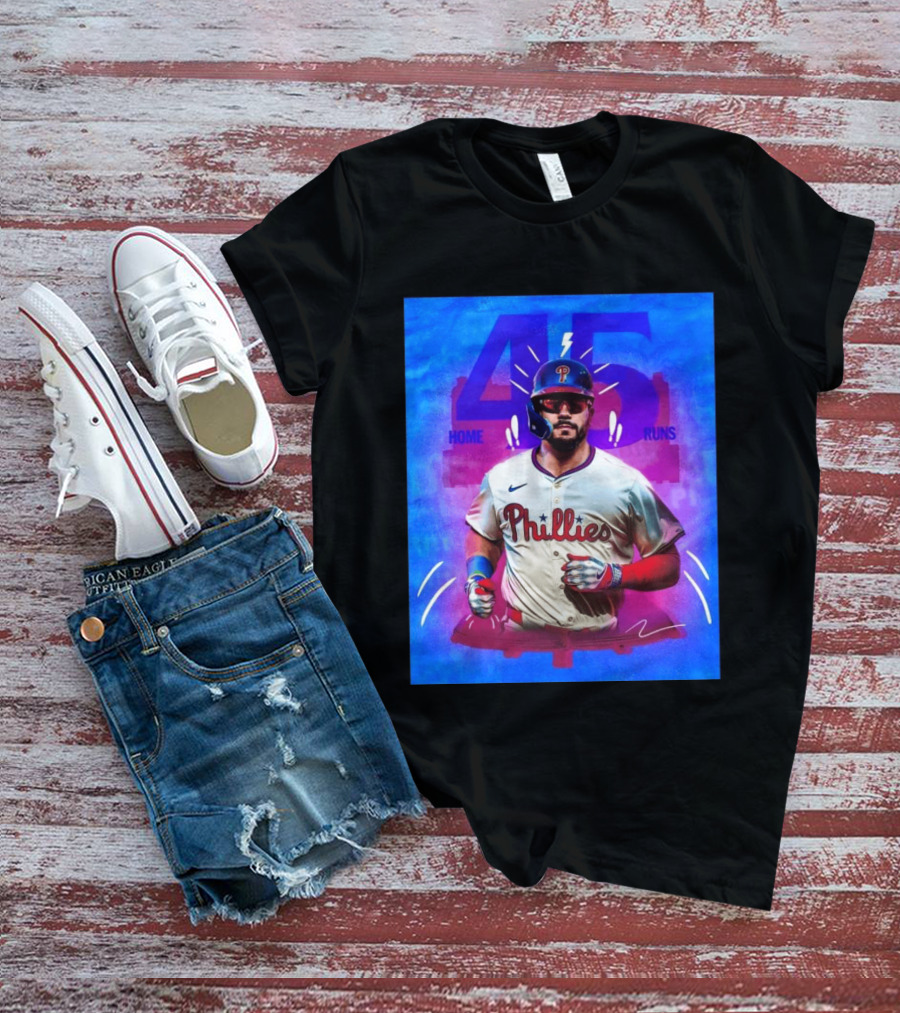 Kyle Schwarber 45 Home Runs Phillies MLB Leaderboard Season T-Shirt