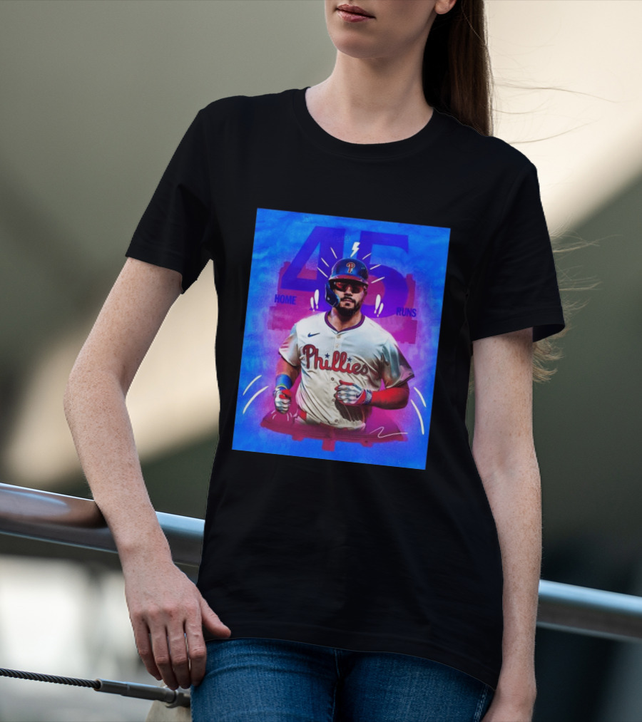Kyle Schwarber 45 Home Runs Phillies MLB Leaderboard Season T-Shirt
